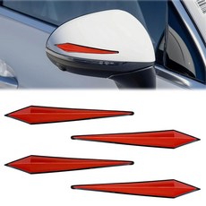Wuyaoyao 우야오 4개 세트 차량 문 가장자리 보호대 PVC 측면 범퍼 가드 자가 접착식 후사경 충돌 방지 스트립 자동차 차체 긁힘 액세서리 레드 179773