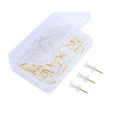 100x 포지셔닝 핀 바느질 핀 용품 DIY 스트레이트 핀 퀼팅 패치 워크 웨딩 쥬얼리 양재 용 퀼트 핀, 금, 플라스틱, 1개