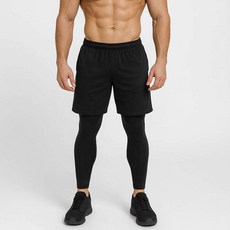 장사부 남자 트렁크 반바지일체형 레깅스 기능성타이즈 스포츠바지