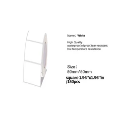 Marklife 열전사 라벨 프린터 P50 흰색 투명 스티커 블루투스 자체 접착 선물/DIY 창의적/마킹용, 13 1roll 5050