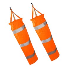 shangren 2pcs 옥스포드 천 공항 Windsocks 야외 무지개 바람 측정 양말 가방, 오렌지, 옥스포드 헝겊