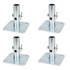 11.9 x 4.9 4.8cm(4.7 4.7 1-5/16인치) OD 아연 도금 스틸 비계 베이스 플레이트 핀이 있는 정사각형 베이스 4팩 177821, 11.9 x 4.9 4.8cm(4.7 4.7 1-5/1