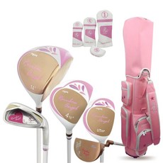 MEGA GOLF Rainbow Angel 高爾夫球套組，粉色系時尚輕量化設計，全套球桿配置，附贈專用球袋