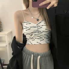 新款吊帶辣妹性感防走光小背心少女學生抹胸內衣運動短款打底上衣