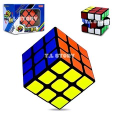 큐브 3x3 큐브장난감 고급형 브릭큐브 어린이 두뇌개발 IQ 퍼즐 놀이 교육용 학습용 단체판촉 답례품 아이 선물, 혼합색상, 1개