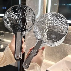家用水瓢 加厚長柄大號透明水勺 洗澡洗頭舀水勺, 1個, 高顏值【U型出水口/倒水不撒水】耐高溫,水勺藍色1個裝