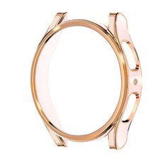 갤럭시워치 6 5 4 투컬러 PC 하드케이스 호환, 핑크/로즈골드