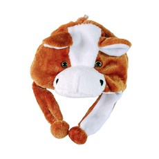 귀여운 동물 모자 코스프레 할로윈 크리스마스, 1개, 귀여운동물모자-말