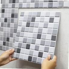 데코타일 접착식3D셀프벽타일미니스톤10P 셀프 벽지 59000EA 1EA, 무채색혼합(10장)