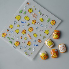 클래식네일 5D 삐약삐약 네일스티커 젤네일아트재료, 1개, 옐로우(494)