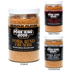 포크킹굿 돼지껍데기 튀김가루 포크린즈 340g / Pork King Good Pork Rind Crumbs 12oz, Unseasoned, 1개