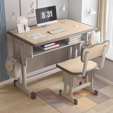 書桌 書桌椅 課桌 學習桌 升降書桌 兒童學習桌椅 學生書桌椅 可升降課桌椅, 源頭廠家【可調節學習桌+升級雙柱加粗】,A0淺綠色60*40加粗加固桌椅】強承重