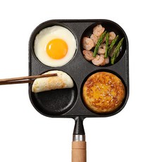 데일리픽 인덕션 4구 IH 넌코팅 주철 계란 팬, 17cm, 1개