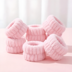 유니별 세안 손목밴드 물젖음 방지, 6개, 핑크