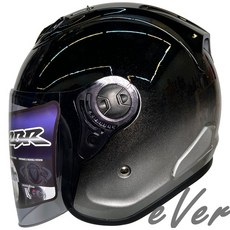 CBR S-90 RX-7 雙色 黑銀 漸層 R帽 雙D安全帽《遠古騎士》, L(59~60cm), 1個