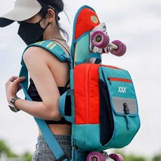 여성용 스케이트보드 수납가방 블랙 롱보드 백팩, 1개, 나비 B형
