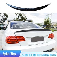 2007-2012 BMW 3 시리즈 E93 325i 328i 335i 리어 트렁크 립 스포일러 MP 스타일 ABS 튜닝 바디 키트 호환, White