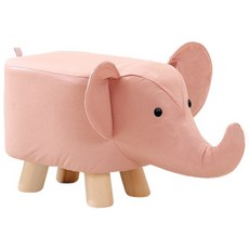 엘루소 애니니 동물스툴 현관 신발장 화장대 인테리어 보조 의자 간이 의자 STOOL, 1개, 핑크 코끼리