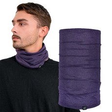 베이직센스 스포츠 넥워머 UV차단 사이클 코튼 멀티스카프, 퍼플, 1개