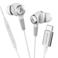 USB C 헤드폰 아이폰 16 프로 이어버드 타입 C 유선 이어폰 마이크 및 리모컨 포함 HiFi 스테레오 아이폰 16 프로/PM/15 아이패드 프로 갤럭시 S23/S2, 화이트-2