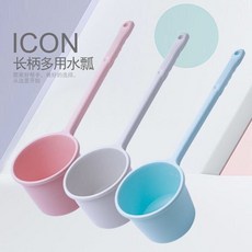 加厚塑膠水瓢長柄水勺，家用寶寶洗澡洗頭舀水瓢, 加厚長柄007【3個裝】1.6升, 1個