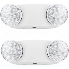 RMC LED 비상등 배터리 백업 포함 두 개의 헤드 조절 가능 상업용 비상 조명 AC120-277V 하드와이어 비상구등 가정 및 사업장용 ETL 2개 세트, 2pack