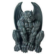 Bella Haus Design Brutus 고딕 가고일 조각상 10.2 x 20.3cm(4 x 8인치) - 폴리레진 실내 또는 실외 장식 디테일한 가고일 조각 조각상 - 벽난, Bella Haus Design Brutus 고딕 가고
