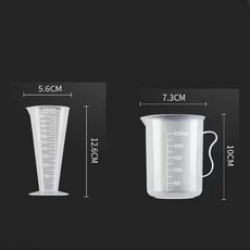 食品級PP量杯，帶刻度，加厚透明，多規格可選, 1個, 通用普通100250ml量杯