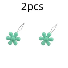 노인용 쉬운 바느질 바늘 장치 꽃 모양 실 꿰기 가죽 공예 도구 바느질 바느질 바느질 액세서리 1PC, 07 Green-2pcs