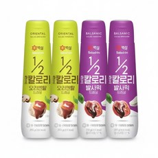 백설 하프칼로리 발사믹드레싱 255g x2개+오리엔탈드레싱 255g x2개, 3개, 255ml