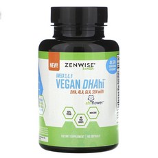 ZENWISE LABS Omega 3 6 9 純素 DHAhi 軟膠囊, 1個, 60 件