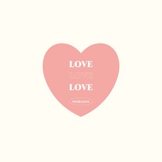 발렌타인스티커 졸업스티커 땡큐스티커 포장스티커 90매, 러브핑크, 180개