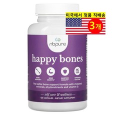 NB Pure 해피 본즈 칼슘 400mg Happy Bones, 3개, 120정