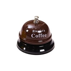 사용 링벨 데스크 호출벨 철제 공예 금속 서비스벨 귀여운 저녁 식사 알림벨 학생 선물, 1개, 2. Coffee