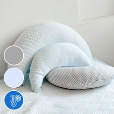 [잠그리다] 냉감 반달쿠션 중형 바나나 팔걸이 독서 허그 미용실 쿠션, 상세 설명 참조