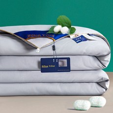 실크 부드러운 명주 두꺼운 수면 겨울 먼지없는 이불 솜이불, 2. 그레이 실크