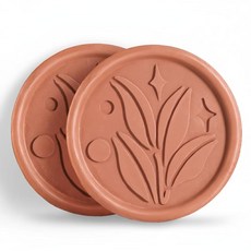 Terracotta 갈색 설탕 세이버 및 유연제 디스크 (2개 세트) - 재사용 가능한 잎 디자인 설탕 쿠키 및 구운 음식을 부드럽게 유지 식품 안전 및 다용도 보관 도움