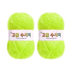 울클럽 별꽃수세미 만들기 DIY 고급수세미실 2볼세트, 126형광노랑, 1개