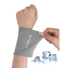 WRELS 통기성 땀흡수 속건 손목보호대 여름 쿨감 쿨링 땀닦이 스포츠 헬스 손목밴드, 1개, 그레이