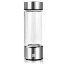 수소수 생 알카라인 휴대용 건강한 컵 USB 충전식 노화 방지 수소 물 430ml, 01 CHINA, 01 Silver