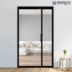 스윙도어 초슬림 중문 현관 아파트 비대칭 양개형 투명강화유리 오픈형 화이트, 1.투명_강화유리(+0원), 2.민자우드고시(+5만원), 2.불소도장 3도코팅 화이트(+7만원), 1개