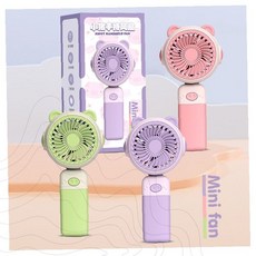 슬림형 접이식 손잡이 회전날개 무선충전 휴대간편 야외활동 여행용 개인냉방기구, 상세페이지 참조, 퍼플