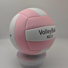 배구공 NO.5 공식 경기용 배구 내구성 우수 실내외 사용 가능 DJP, 5호 두꺼운 마카롱 핑크 배구공 [2.7mm]