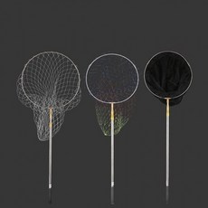 물고기 뜰채 그물망 민물 낚시 바다 3단 1.5m 대형, 색상 .5m뜰채대+40cm망_화이트