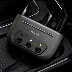 제노바 자동차 3구 차량용 멀티소켓 개별 스위치 USB(호환 상품), 실버