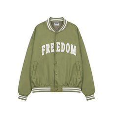 프리덤 FREEDOM 로고 MA 1 자켓 카키 335805