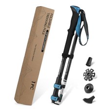 GPTCAMP 하이킹 스틱 트레킹 폴 접이식 하이킹 폴 1개 경량 접이식 조절 가능한 여행용 워킹 스틱 EVA 폼 그립 포함 남성 여성용 블루, GPTCAMP 하이킹 스틱, 트레킹 폴 접이식 1개,