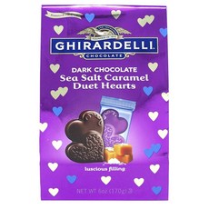 GHIRARDELLI 鷹牌 情人節黑海鹽焦糖二重心 XS 包, 1個, 170g