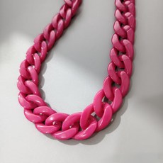 45cm 아크릴 체인 가방 끈 스트랩 장식 부자재 체인줄, 1개, 마젠타