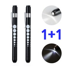 동공펜 LED 라이트펜 2p 모음 간호사 군인 군대 훈련소 불빛 볼펜 후레쉬 펜 네오널스, 2개, 블랙_블랙 모음
